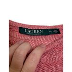 Ralph Lauren Lauren Women's Sweater Top Coastal Cable Knit 3/4 Sleeve Pink Large Photo 4
