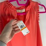 Michael Kors Michael  Sleeveless Ruffe Coral Dress Photo 2