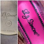 L.j. Simone VINTAGE CIRCA 1980'S  MULTI-COLOR HUARACHE GENUINE LEATHER SANDALS 10 Photo 10