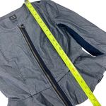 Armani Exchange Striped Peplum Denim Jacket Blue Photo 10