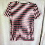 Lucky Brand Luckey Brand Venice Burnout Red White & Blue Stripe Short Sleeve T Shirt Size S Photo 1