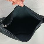 70s Disco Vintage Suede Leather Blk Shoulder Bag Photo 3