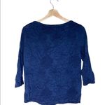 XCVI  cotton embroidered 3/4 sleeve key hole blouse Photo 1