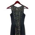 Weissman Elite Geometric Lace Dress Black Gold Metallic Dance Costume Adult ‎ MA Photo 2