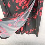 Ralph Lauren  LRL Womens Dress 14 Red Dark Floral Cocktail‎ Evening Party Photo 3