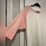 Naketano  Size XL Pink White Ringer Short Sleeve Tee Shirt Leather Logo Photo 4