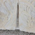 Carmen Marc Valvo Signature Lace and Beaded Skirt Womens 4 Ivory Overlay Knee Photo 6