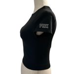 PINK - Victoria's Secret  Women Size Small Black Seamless Shirt Workout Yoga (5-250) Photo 3