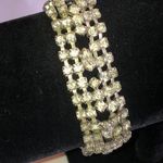 Vintage Silver Tone Classic CZ Rhinestones Formal Bracelet Photo 0