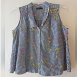 For Cynthia Vintage  embroidered plaid top EUC Photo 0