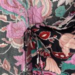 Kate & Mallory NEW Wrap Top Shawl Collar Size Small NWOT Black Floral Long Photo 8