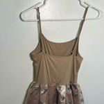 Fit & Flare Dress Beige Floral Tulle Skirt Size XS Photo 8