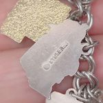 Sterling Silver W/ 26 Charms- chain link boho charm bracelet Photo 13