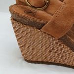 Sofft Cali Wedge Heel Sandals Womens 6M Tan Leather Suede Boho Summer Shoes Size 6 Photo 5