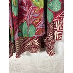 Rahabs Rope Wrap Skirt 100% Art Silk Reversible Red Floral Boho Hippie Earthy Size XL Photo 1