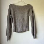 Princess Polly Eliza Gray Ribbed Wide Neck Knit Sweater M/L Photo 5