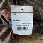 🧣Grey & Copper Metallic Infinity Scarf + BONUS Lace Scarf🧣 ~One Size Gold Photo 8