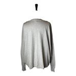 Minnie Rose Sweater Women Medium Gray Cotton Cashmere Knit Frayed Edges Luxury Photo 2