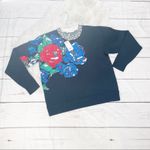 Tory Burch Tory‎ Burch Women's Oversized Floral Crew Neck Pullover Sweater Size Medium Photo 1