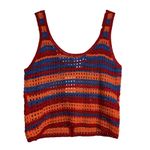 Cotton Emporium NWT  Crochet-Knit Grannycore Button-Front Tank Sweater - small Photo 1