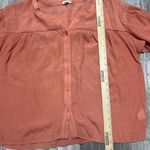 a.n.a . Burnt Orange Short Sleeve Shirt Size Large Photo 2