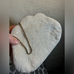 Vintage ivory/white tiny beaded scalloped bag Photo 12