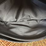 Badgley Mischka  Black Leather Satchel Two—Toned Hardware Turnlock Crossbody Photo 9