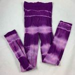 M/L purple tie dye nylon capris leggings Photo 0