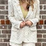 Miss Me medium Chic Cream Textured crocheted Women's Jacket Photo 1