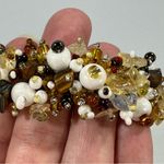 Neutral Brown Beaded Magnetic Closure Bracelet Photo 4
