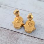 Vintage Museum of Fine Arts Boston Clip On Earrings Green, Purple, Clear Gems Photo 4