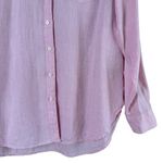 L.L.Bean  100% Linen Button Up Shirt in Pink, Size Medium‎ Photo 4