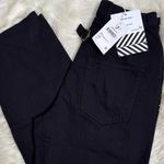 Free People x SANDRINE ROSE Size 25 Wide Leg Black Cropped Pant NWT Photo 6