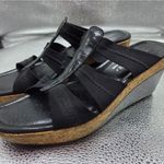 Donald J Pliner Womens Corali Wedge Sandals Black Shoes Made in Spain 9.5M Size 9.5 Photo 0