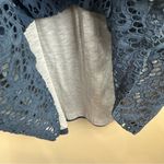 Sundance Blue Eyelet Lace Silk Cotton Tie Bow Front Dress Medium Photo 4