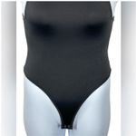 Forever 21  Black Smooth Thong Bodysuit Size Small – High Neck, One-Piece Photo 3