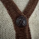 Vintage Fall Embroidered Vest‎ Ramie Cotton Cozy Pumpkin Leaf Style large Brown Photo 1