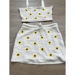ZARA 🌼 New Floral Sunflower Knit Embroidered Crocheted Skirt Set 🌼 Photo 4