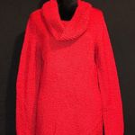 Red Cowl Knit Sweater Size L Photo 0