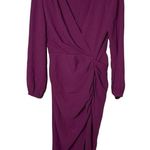 Amanda Uprichard  Long Sleeve Roma Dress Womens S in Aubergine Purple Photo 0