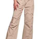 I am gia [I.AM.GIA] Tan Hester Pull-On Elastic Waist Low Rise Parachute Pants Sz Medium M Photo 0