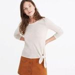 Madewell  Soundcheck Side-Tie Tee in Natural (oatmeal shade) in size L Linen blen Photo 0