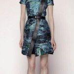 Proenza Schouler  Leather-trimmed bouclé-jacquard dress. Sz 2 Photo 7