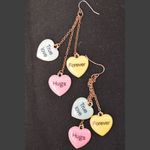 Sweetheart Hearts Love Dangle Drop Earrings 💕 Yellow Photo 0