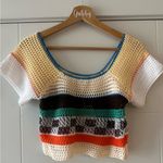 Davi & Dani  Multicolor Crochet Crop Top Photo 0
