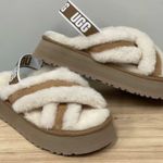 UGG  Cream and Tan Platform Sandals Photo 0