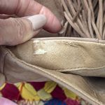 Sam Edelman Taylan Tan Leather Fringe Pull On Tall Stacked Heel Boots Photo 12