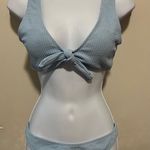 SheIn Powder Blue Ribbed Bikini Size Small Photo 0