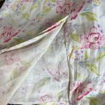 Liz Claiborne VTG  Maxi Dress Womens 6 White Floral Linen Front Slit Cottagecore Photo 3