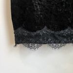 Guess  Black Velvet Goth Lace Trim Mini Dress Size M Photo 3